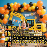348 Pcs Construction 5th Birthday Decorations Dump Truck Five Years
