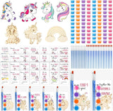28 Sets Unicorn Party Favors Wood Painting Craft Kits with Art