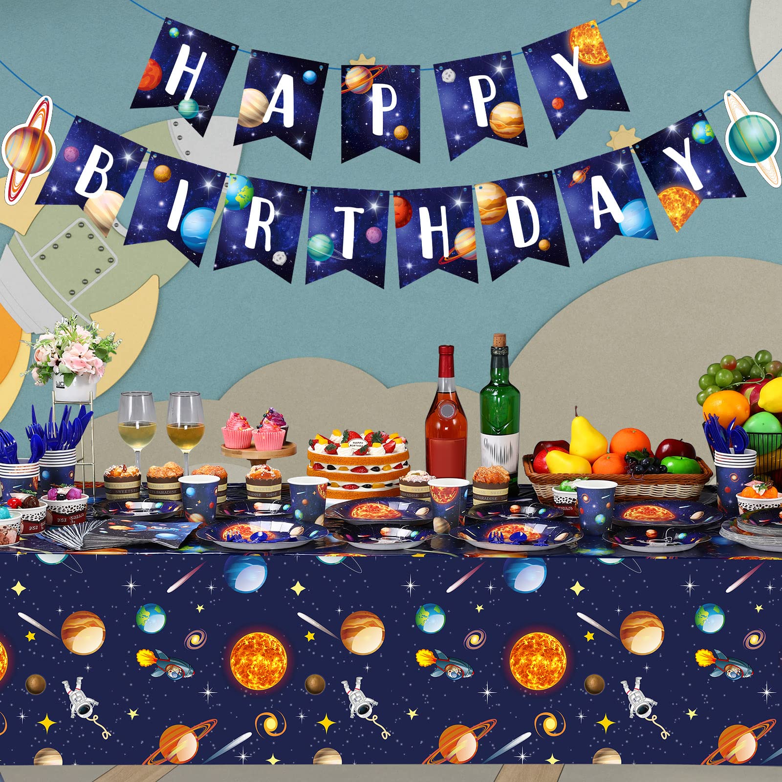 Outer Space Birthday Party Supplies Serve 24 Space Party Tableware