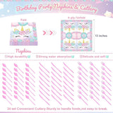 171Pcs Unicorn Birthday Party Supplies with Plates Cups Napkins