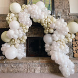 145pcs Sand White Balloon Garland Kit Different Sizes of 18 12 10 5