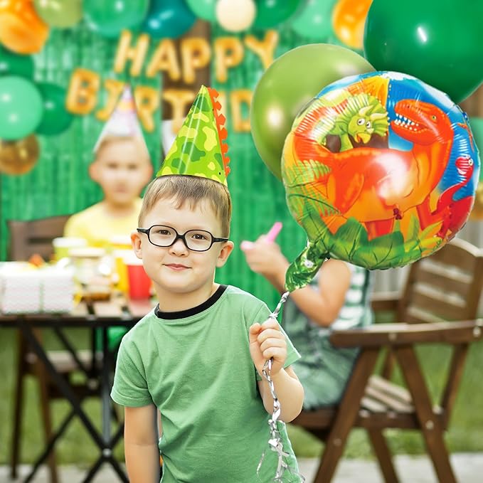 Party Spot! 172 Pcs Dinosaur Birthday Decorations 12 Tableware Sets