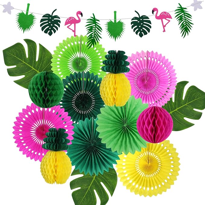 Hawaiian Party Decorations Tropical Birthday Party Supplies Flamingo