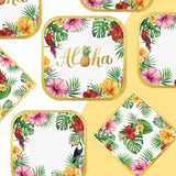 200Pcs Hawaiian Luau Party Decorations Aloha Tropical Hibiscus