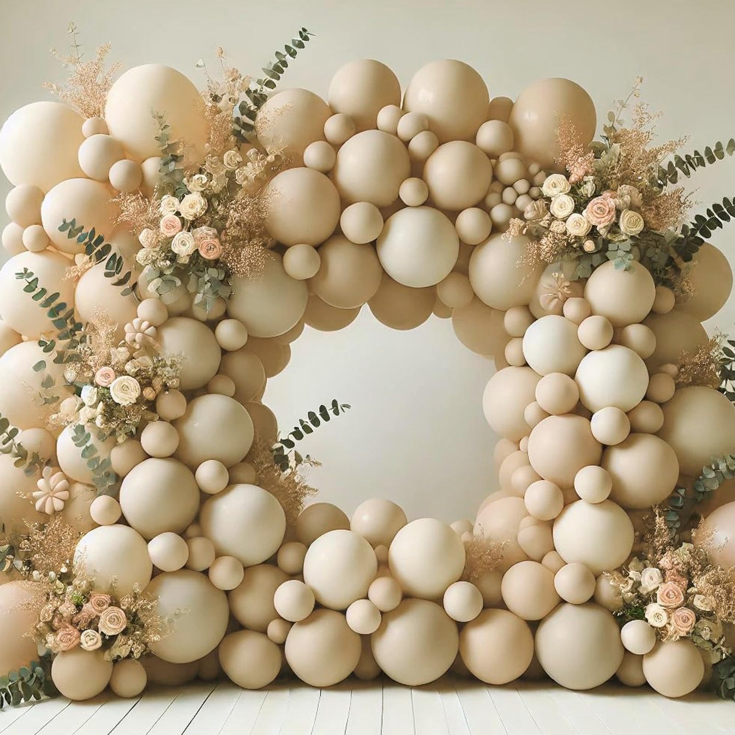 Pale Brown Balloons, Scmdoti Misty Brown Balloons Different Sizes 18