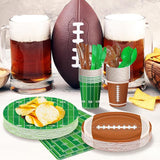 175 Pcs Football Tableware Set Serves 25 Football Themed Disposable