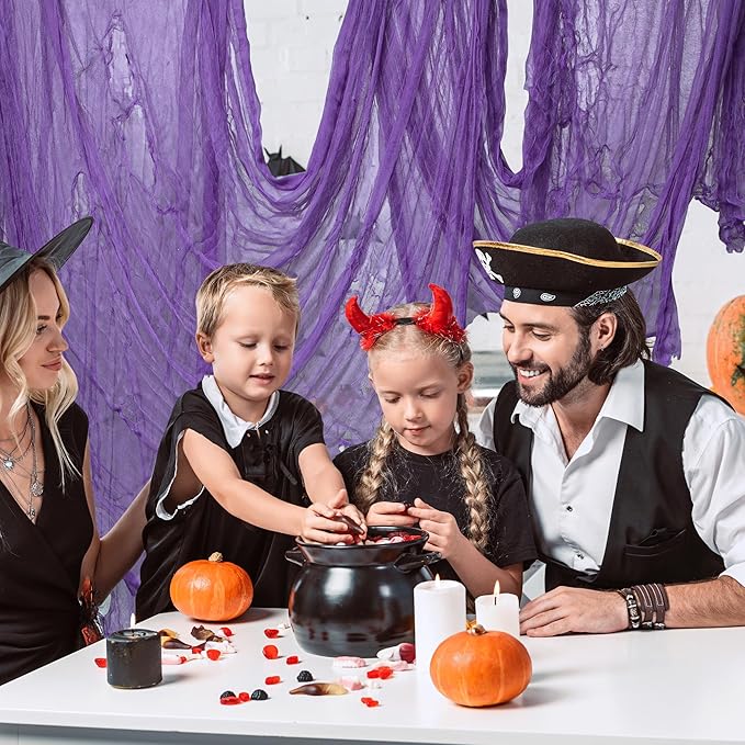 197'' x 85'' Halloween Purple Scary Gauze Purple Haunted House