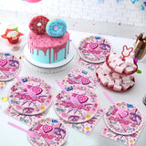 Qyeahkj 100Pcs 2000s Y2K Pink Decorations Party Supplies 90s Plates