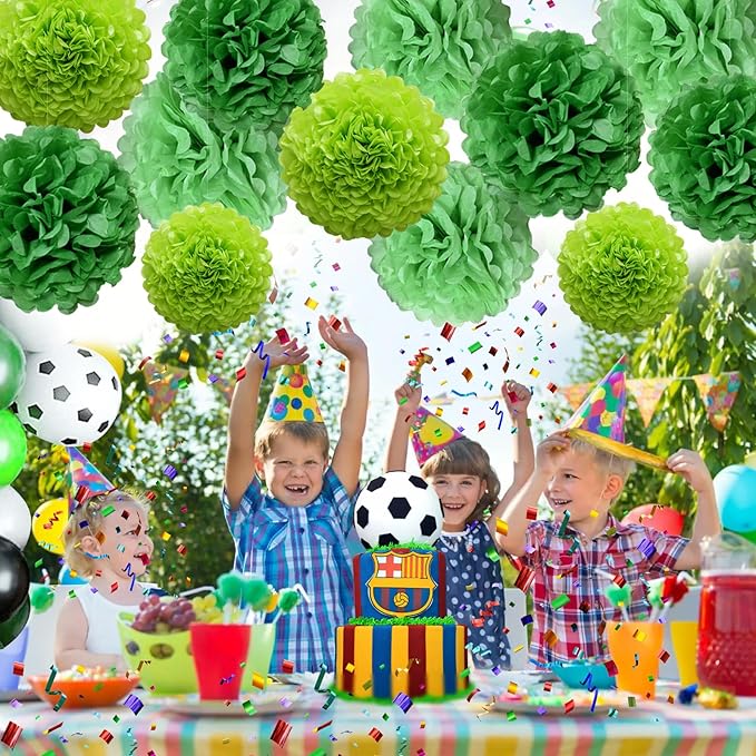 Green Tissue Paper Pom Poms for St.Patrick Day Irish Ceiling Wall