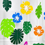 Summer Party Decorations 3D Flamingo Tropical Palm Leaves Flower