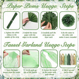 Sage Green Birthday Decorations Kit for Green Neutral Boho Party
