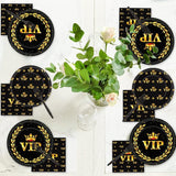 96 Pcs Vip Movie Night Party Supplies Paper Plates Napkins