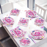 Qyeahkj 100Pcs 2000s Y2K Pink Decorations Party Supplies 90s Plates