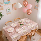 98Pcs Rose Gold Retirement Decorations Pink Happy Retirement Plates