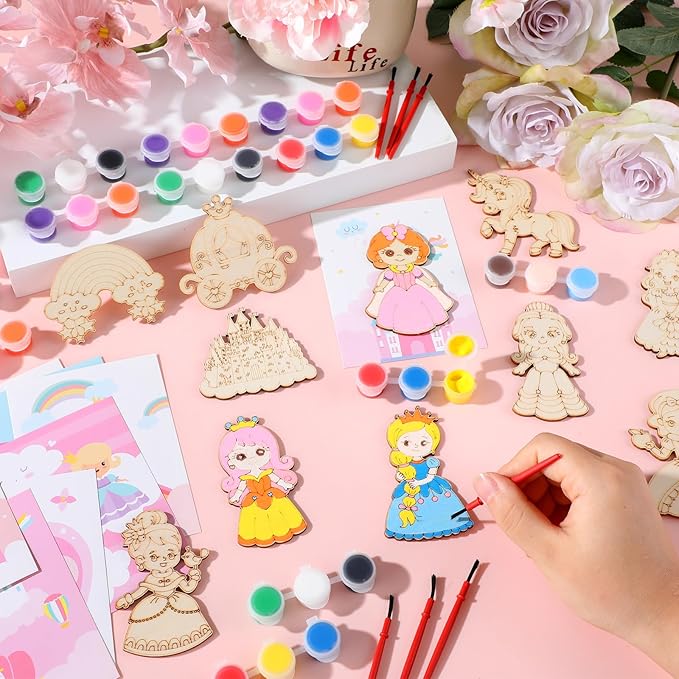 24Pcs Princess Party Favors Birthday Supplies Decorations-Cards with