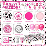 131 PCS Cowgirl Birthday Party Decorations Disco Cowgirl Party