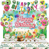 164Pcs Hawaii Themed Happy Birthday Party Decorations Plates Napkins