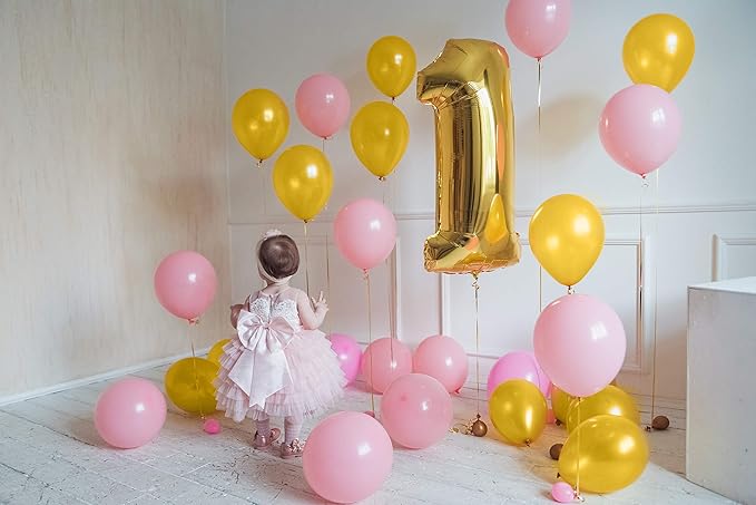 Pack of 100 Gold Birthday or Bachelorette Party Balloons with