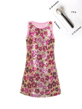 Sinkawa Jackets Girls Sequin Dress Sparkly Sleeveless Costume Prom