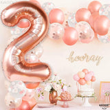 KatchOn, Rose Gold Number 2 Balloon - 40 Inch | Mylar Rose Gold 2