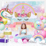 142Pcs Pink Unicorn Party Decorations Birthday Supplies for Girls