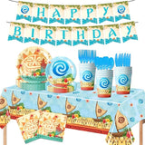 170PCS Tropical Birthday Party Supplies Hawaiian Luau Tableware Set