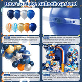 Ouddy Party 142Pcs Outer Space Party Decorations Balloon Garland Kit,