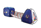 UTEX 3pc Space Astronaut Pop Up Play Tents with Tunnels for Kids,