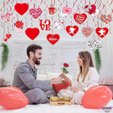 Valentines Hanging Swirls Large Pack of 30 No DIY Valentines Day