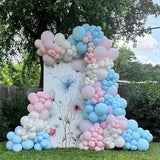 HILAVO Pink and Blue Balloons 12 Inch Pastel Light Baby Blue Pink