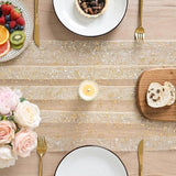 Artoid Mode Gold Gauze Champagne Table Runner 120 Inch 10FT, Glitter