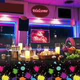 Glow Party Table Covers Neon Plastic Tablecloths 108 x 54 Inch