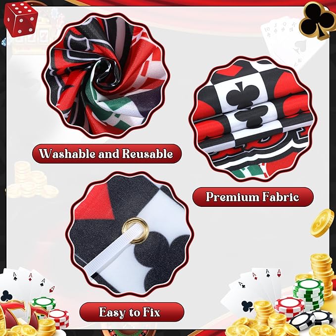 10ft Casino Theme Party Decorations Red Black Casino Party Ceiling