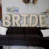 40 Inch Beige BRIDE Balloons Bachelorette for Bridal Shower, Cream