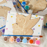 12 Pack Pre Packaged Unicorn Party Favors for Girls Wooden Unicorn