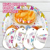 96PCS Farewell Retirement Party Supplies Colorful Donut Forget Us