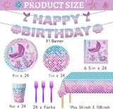 122Pcs Mermaid Birthday Party Decorations Set Mermaid Party Supplies