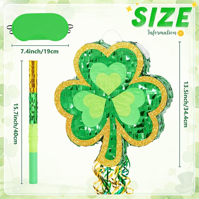 St Patricks Day Piñata St Patricks Day Party Game Green Shamrock