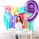 KatchOn, Giant Purple Number 9 Balloon - 40 Inch | Foil 9 Birthday