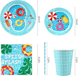 Pool Party Supplies Decorations Disposable Summer Kids Birthday