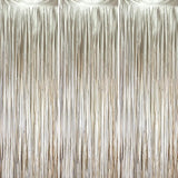 Voircoloria 3 Pack 3.3 x 8.2 ft Matte Champagne Foil Fringe Backdrop