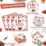 96 Pcs BBQ Bachelorette Party Plates Napkins Tableware Set I Do BBQ