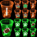 mishunyus 24 Pcs Glow Football Cups Decorations, Superbowl Party