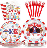 96Pcs Carnival 1st Birthday Party Decorations Carnival Circus First