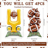 4 Pcs Football Party Decorations 5 ft Standing Football Balloons
