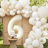 KatchOn, Cream Number 1 Balloons for 1st Birthday - Giant 40 Inch | On