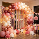 CVPARTON Retro Blush Pink Balloons 55 Packs 12 Inch Dusty Pink