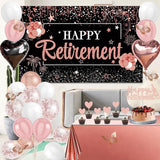 52Pcs Retirement Party Decorations Women with Retirement Sash and