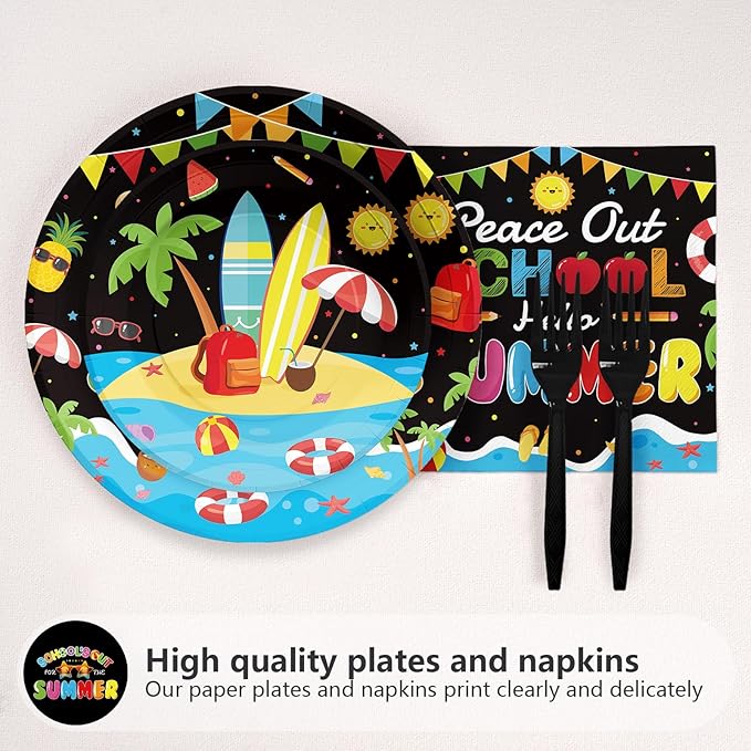 96 Pcs School's Out for The Summer Decorations Peace Out School