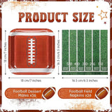72 Pcs Football Paper Plates and Napkins Football Party Supplies Set